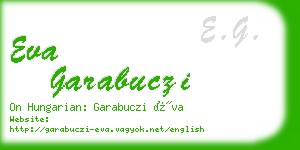 eva garabuczi business card